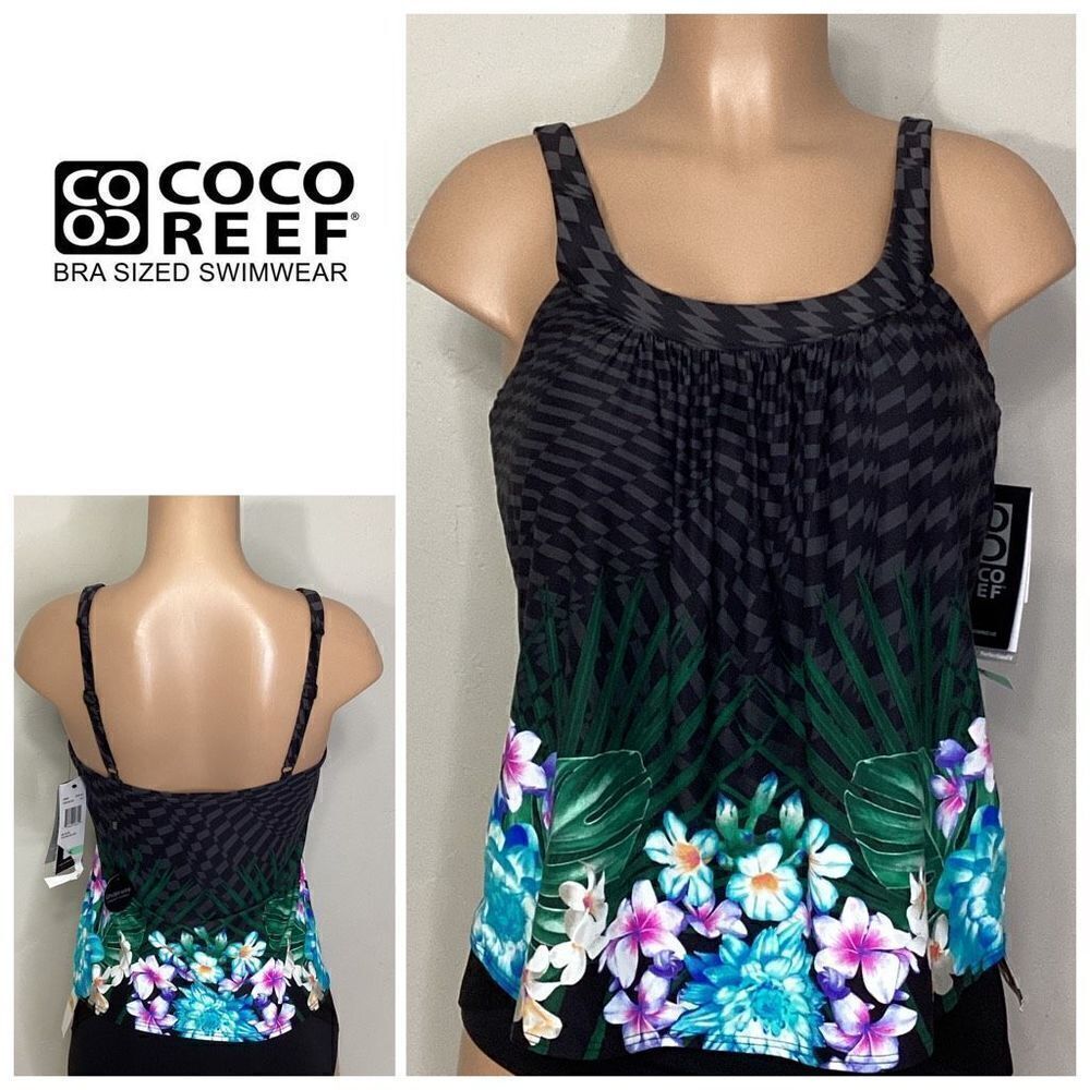 New. Coco Reef bra sized tankini top. Size 34C. Retails $84